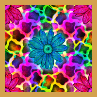 Neon Cowhide With Flower Seamless Pattern Urban Hoodie | Teevron
