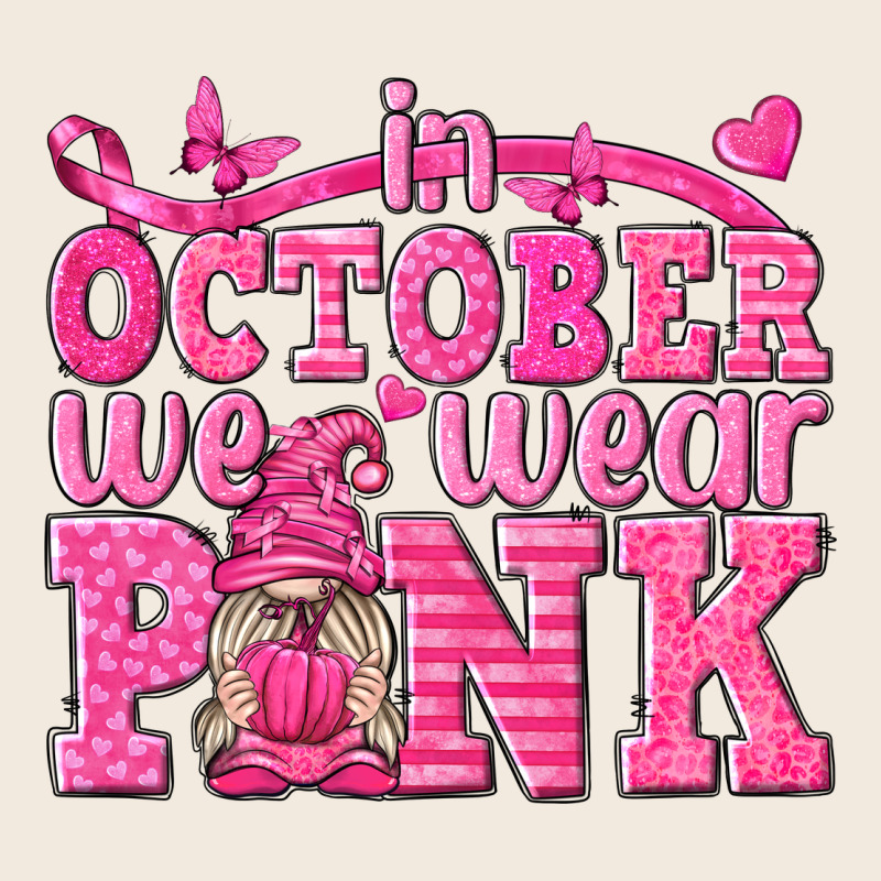 In October We Wear Pink With Gnome Zipper Hoodie by texasbilliewilder | Teevron