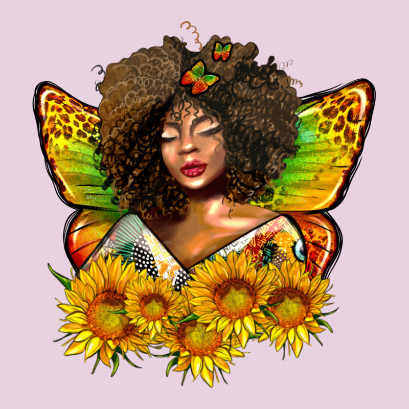 Butterfly Afro Woman Juneteenth Ladies Tee by AdoDesignShop | Teevron
