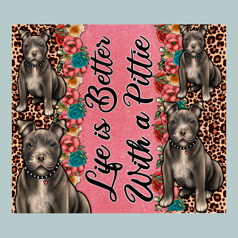 Life Is Better With A Pittie Heavy Core Tee by JahusDesignShop | Teevron