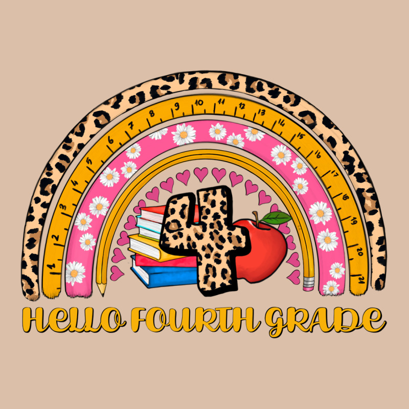 Back To School Rainbow Hello Fourth Grade Urban Heavy Tee by AdoDesignShop | Teevron