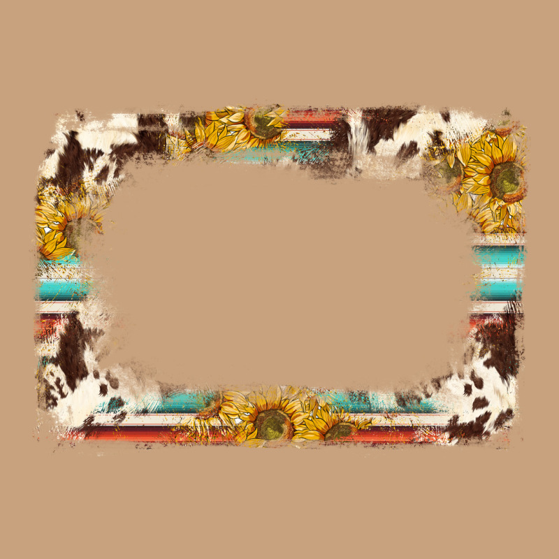 Western Serape Sunflower Background Frame Vintage Tee by NancyCooperArtShop | Teevron