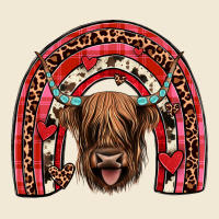 Valentines Highland Cow Rainbow Ladies Tee | Teevron