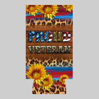 Proud Veteran 12 Oz Slim Can Cooler Premium Tee | Teevron