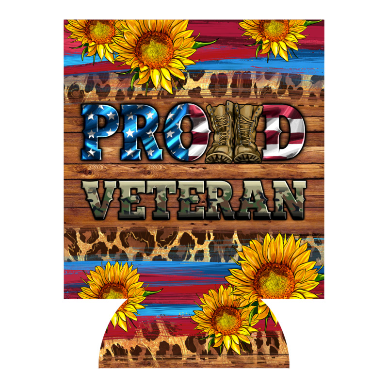 Proud Veteran  12 Oz Regular Can Cooler Premium Tee by Artiststas | Teevron