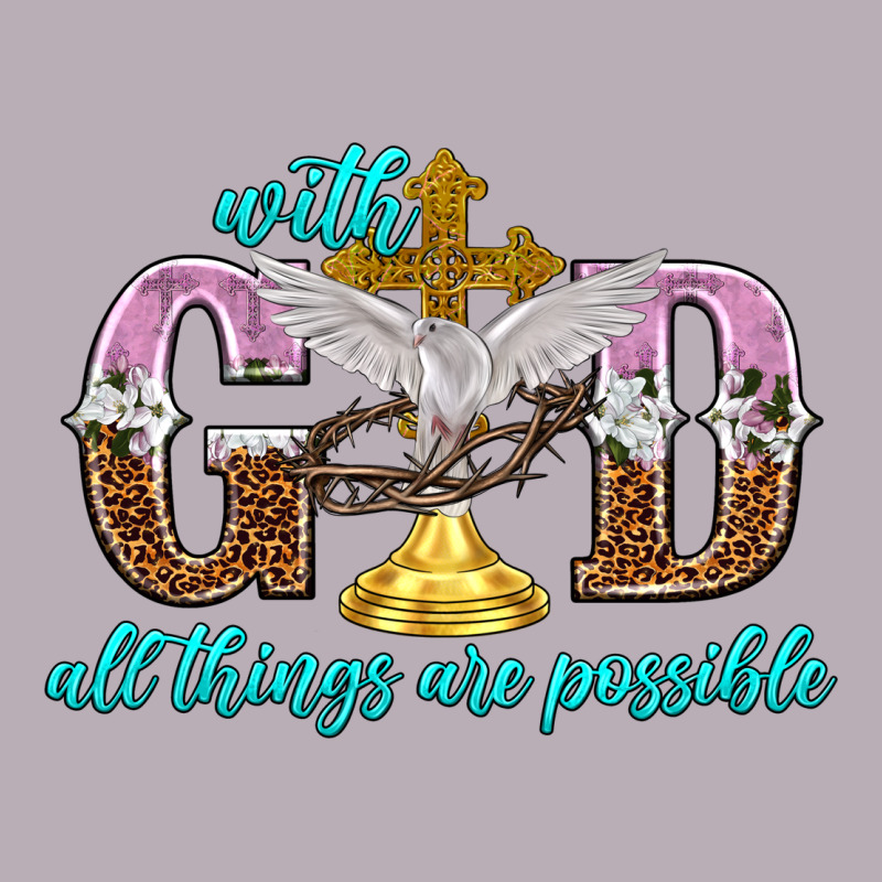 With God All Things Are Possible Vintage Tee by NancyCooperArtShop | Teevron