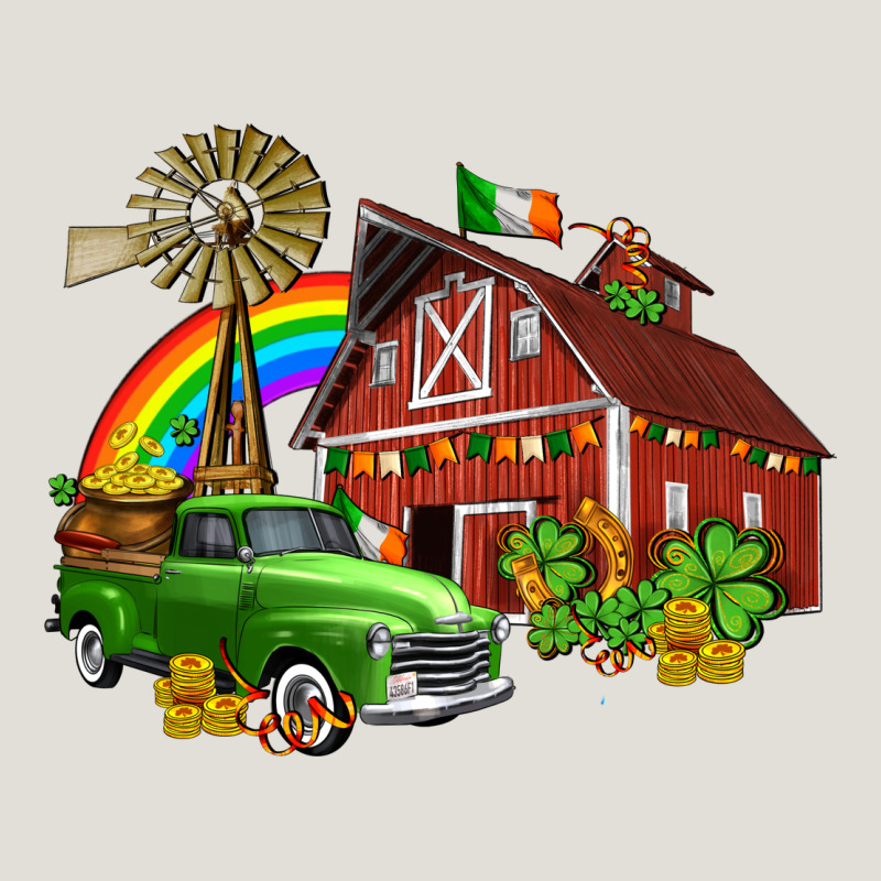Barn St Patricks With Truck And Shamrocks Heavy Core Tee by AdoDesignShop | Teevron