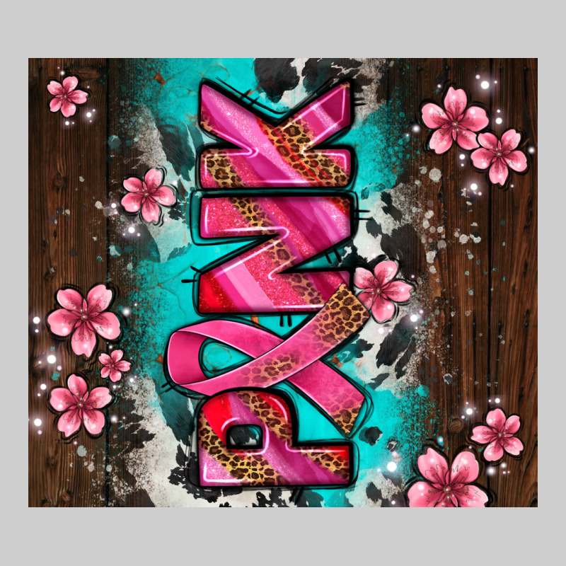 Western Pattern Pink With Floral Cancer Ribbon Premium Tee by AdoDesignShop | Teevron
