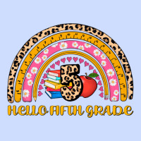 Back To School Rainbow Hello Fifth Grade Urban Heavy Tee | Teevron