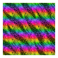 neon rainbow leopard zebra seamless pattern | Teevron