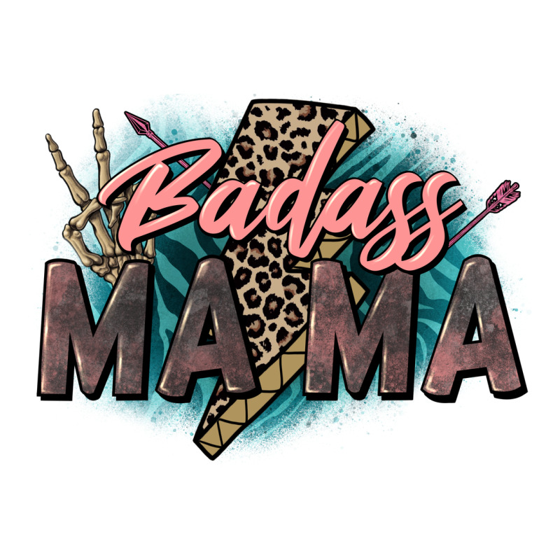 Badass Mama Mother's Day Png Sublimation Design Do Premium Sweatshirt by CowGirlArtShop | Teevron