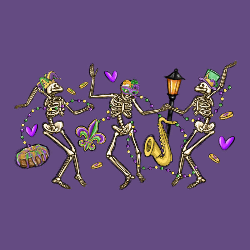 Dancing Skeletons Mardi Gras Vintage Hoodie by MaliasSmallBusiness | Teevron