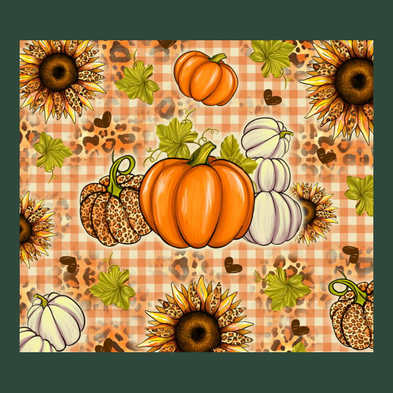 Fall Pumpkins And Sunflowers With Leopard Zipper Hoodie by texasbilliewilder | Teevron