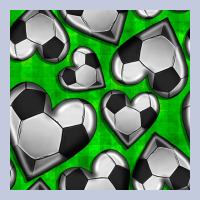 Soccer Hearts Seamless Pattern Long Sleeve Tee | Teevron