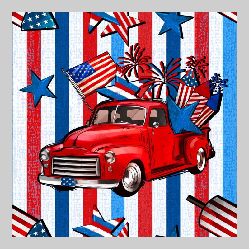 4th Of July Seamless Pattern Truck Premium Tee by BundleAndBundleShop | Teevron