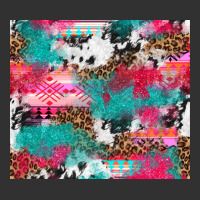Leopard Cowhide Pink Turquoise Glitter Urban Heavy Tee | Teevron