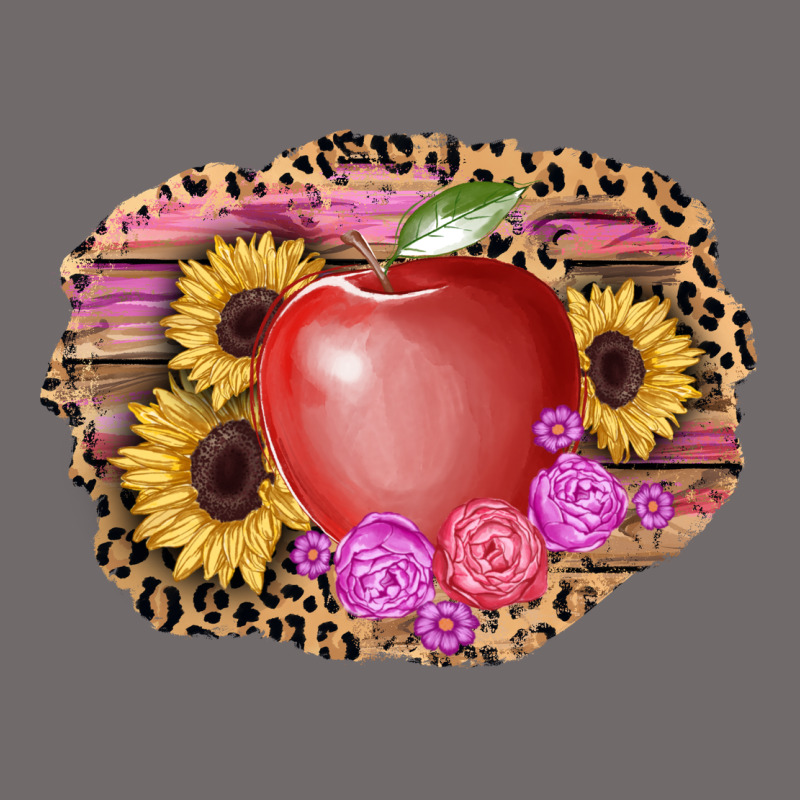 Apple Sunflower Back To School Background Urban Heavy Tee by AdoDesignShop | Teevron