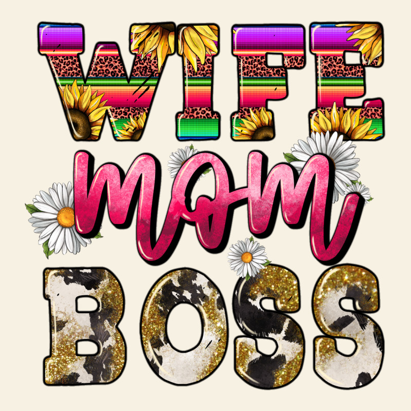 Wife Mom Boss Daisy Vintage Tee by NancyCooperArtShop | Teevron