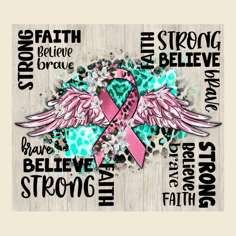 Cancer Ribbon With Angel Wings Premium Hoodie by CowGirlArtShop | Teevron