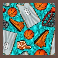 Basketball Uniform And Hoop Seamless Pattern Long Sleeve Tee | Teevron