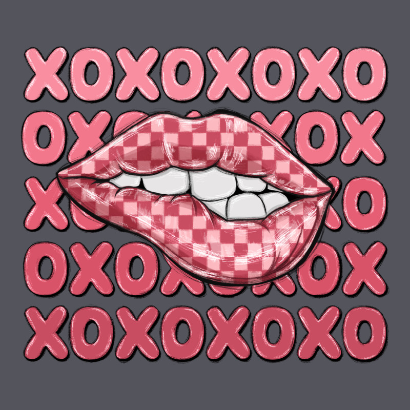 Xoxo Checker Lips Vintage Hoodie by MaliasSmallBusiness | Teevron