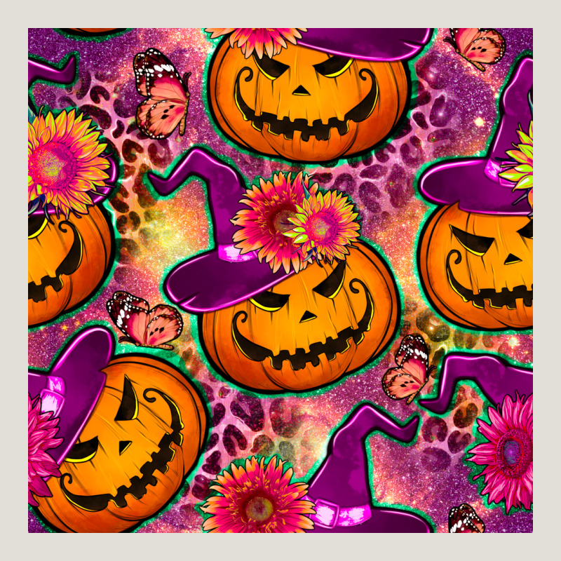 Halloween Witchy Pumpkin Seamless Pattern Heavy Core Tee by BundleAndBundleShop | Teevron