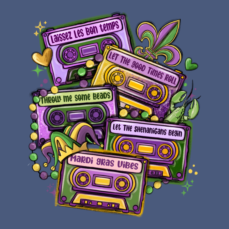 Mardi Gras Cassette Tapes Vintage Hoodie by MaliasSmallBusiness | Teevron