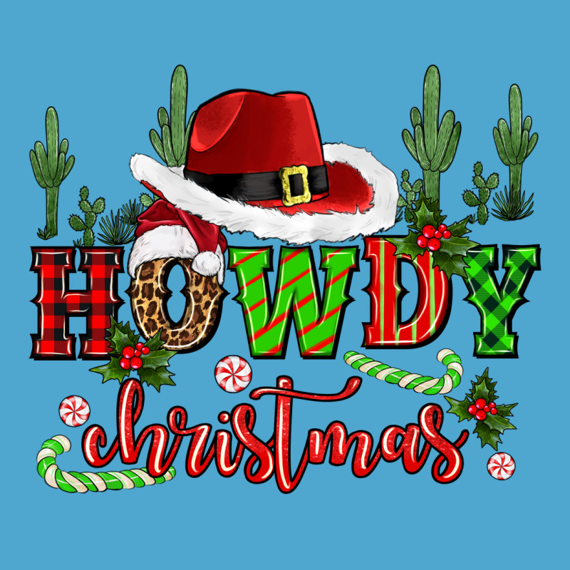 Howdy Christmas Cowboy Hat Premium Hoodie by CowGirlArtShop | Teevron
