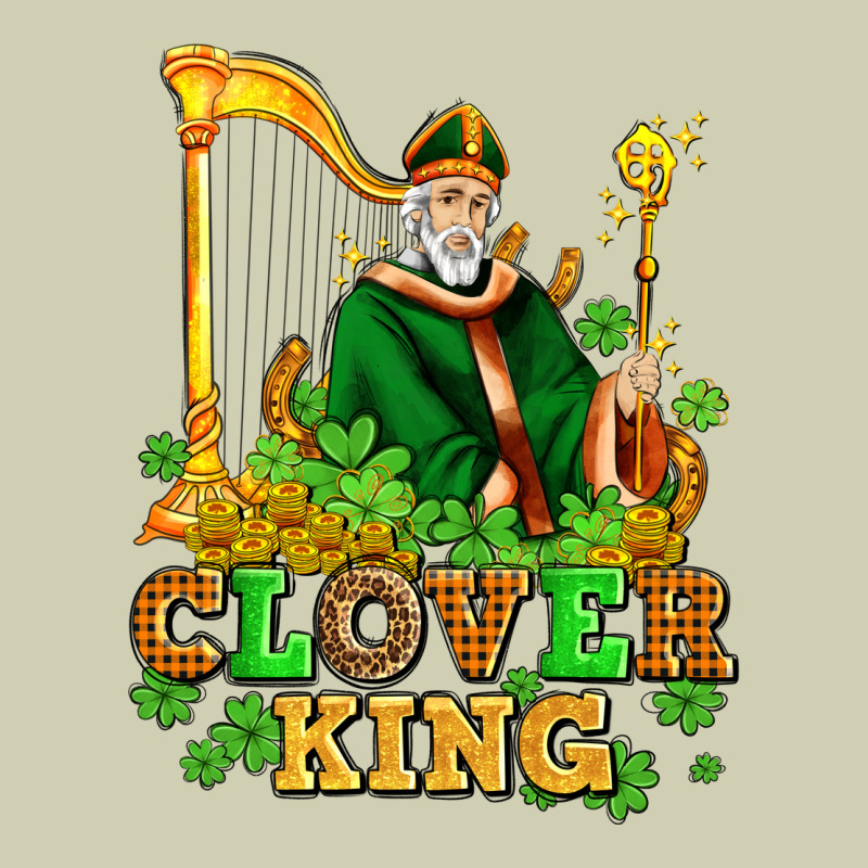 St Patricks Clover King  With Shamrocks Heavy Core Tee by AdoDesignShop | Teevron