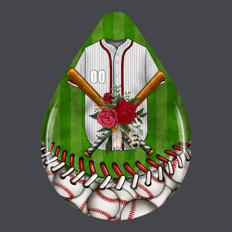 Baseball And Western Roses Teardrop  2 Long Sleeve Tee by BundleAndBundleShop | Teevron