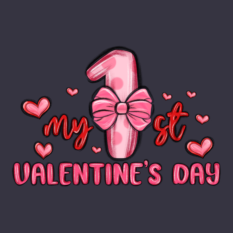 My First Valentines Day Vintage Hoodie by MaliasSmallBusiness | Teevron