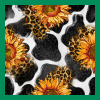 Cowhide Leopard Sunflower Seamless Pattern Urban Hoodie | Teevron