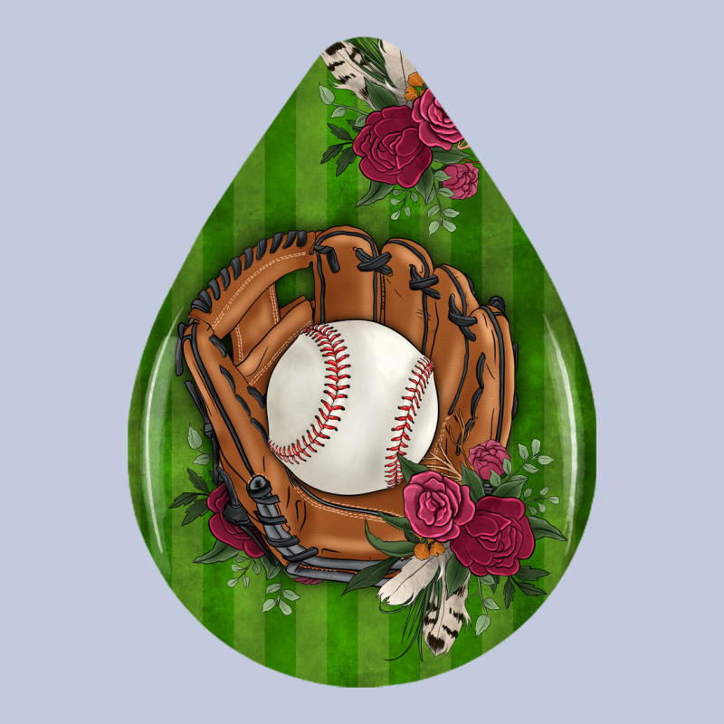 Baseball And Western Roses Teardrop  4 Long Sleeve Tee by BundleAndBundleShop | Teevron