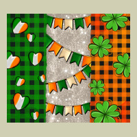Irish Flag With Shamrocks And Heart Heavy Core Tee | Teevron