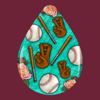 Baseball And Western Roses Teardrop  5 Long Sleeve Tee | Teevron