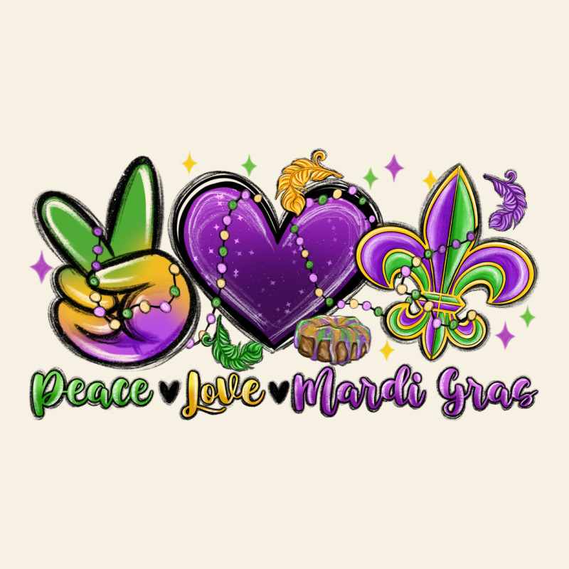 Peace Love Mardi Gras Vintage Tee by MaliasSmallBusiness | Teevron