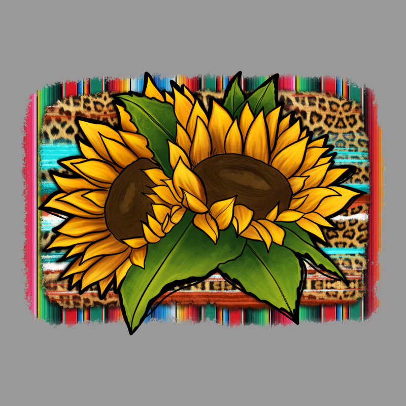 Sunflower Serape Leopard Background Vintage Hoodie by Jasminsmagicworld | Teevron