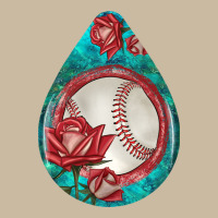 Baseball And Western Roses Teardrop  7 Long Sleeve Tee | Teevron