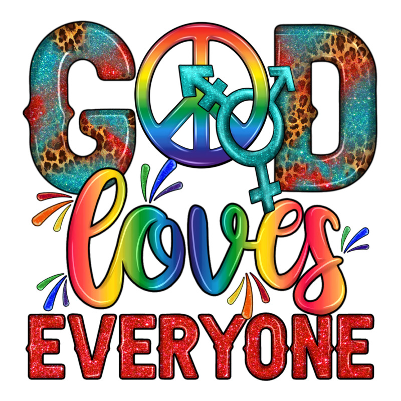 Lgbtq God Loves Everyone With Unicorn Long Sleeve Tee by BundleAndBundleShop | Teevron