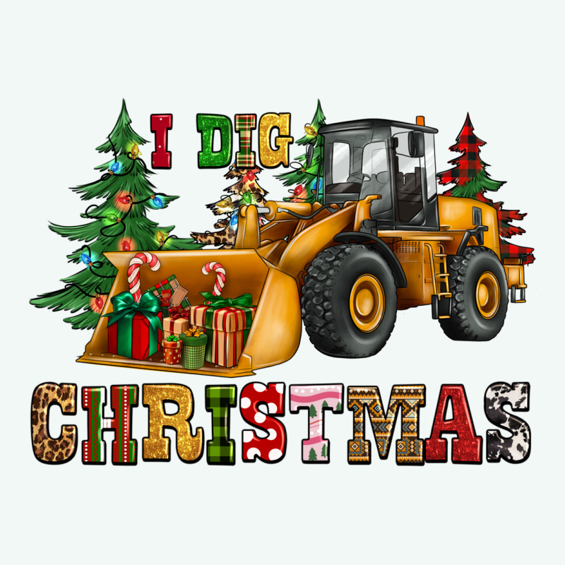 I Dig Christmas Bulldozer Premium Hoodie by CowGirlArtShop | Teevron