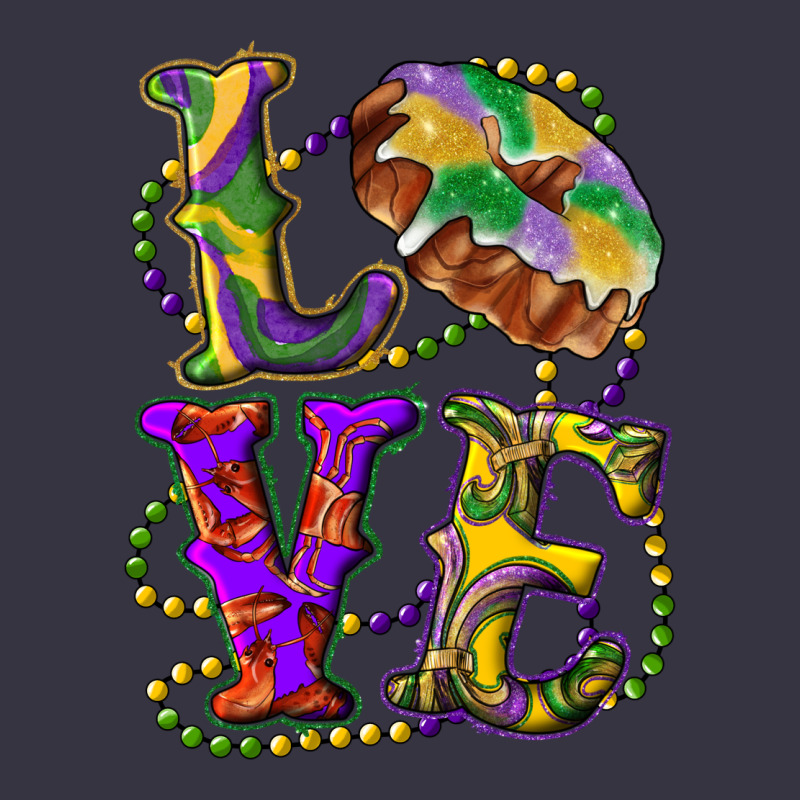 Mardi Gras Love With King Cake Vintage Hoodie by RanaPortraitStore | Teevron