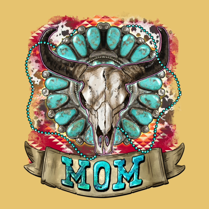Mom Bull Skull Mother's Day Premium Sweatshirt by CowGirlArtShop | Teevron