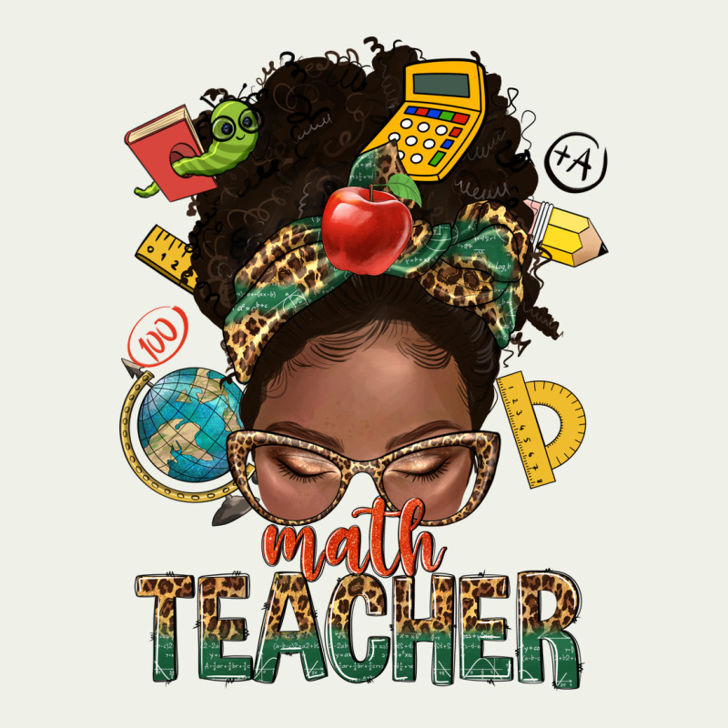 Math Teacher Life Afro Messy Bun Urban Heavy Tee by NancyCooperArtShop | Teevron