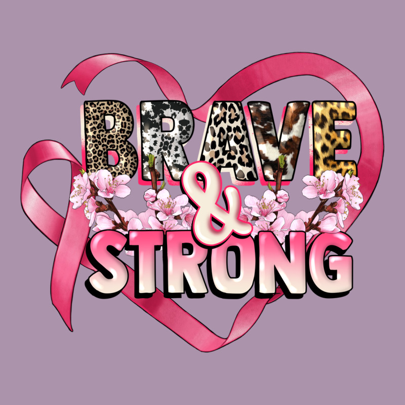 Brave And Strong Cancer Awareness Heavyweight Hoodie by CowGirlArtShop | Teevron