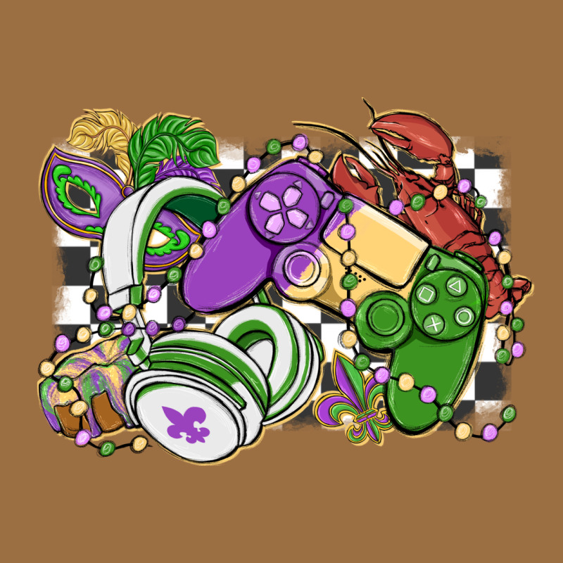 Gamer Mardi Gras Game Controller Vintage Tee by MaliasSmallBusiness | Teevron