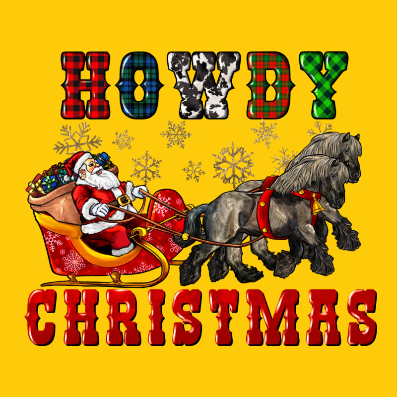 Howdy Christmas With Santa Riding His Sleighs Premium Hoodie by CowGirlArtShop | Teevron