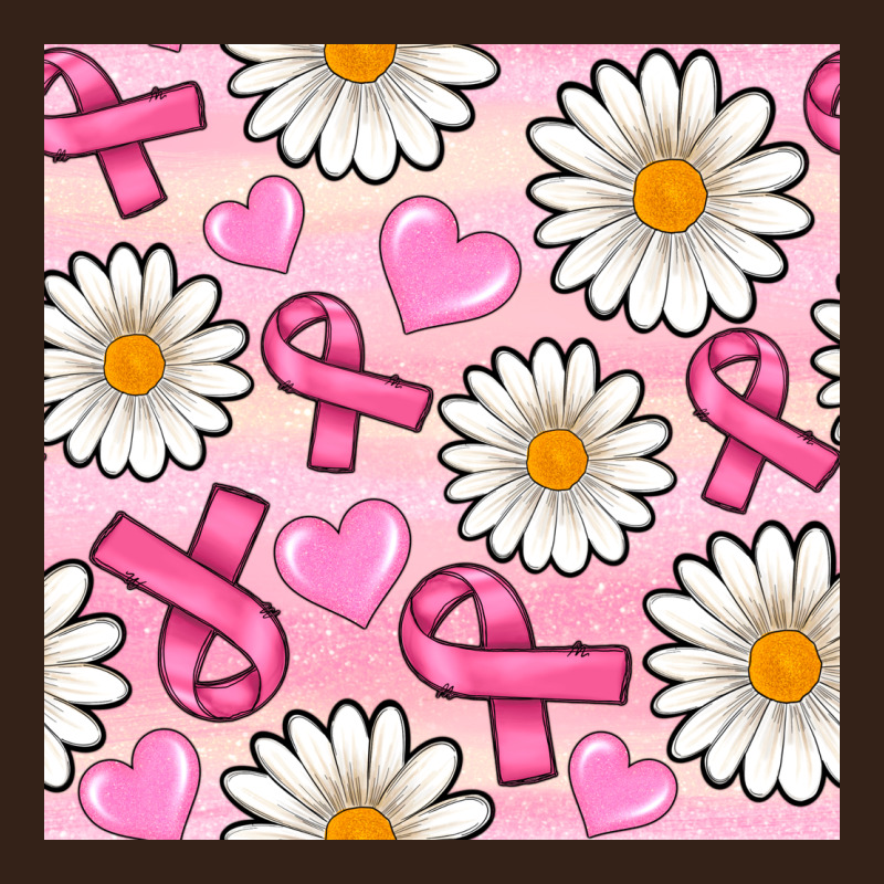 Breast Cancer Awareness With Daisy And Heart Seamless Pattern Heavy Core Tee by BundleAndBundleShop | Teevron