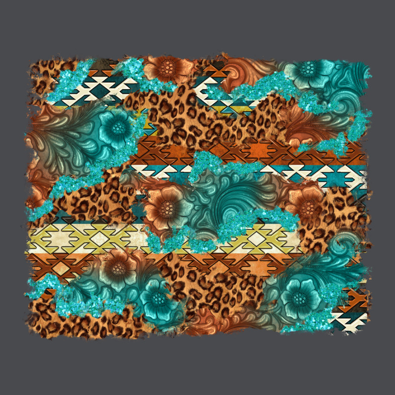 Leopard And Aztec Background Western Zipper Hoodie by texasbilliewilder | Teevron