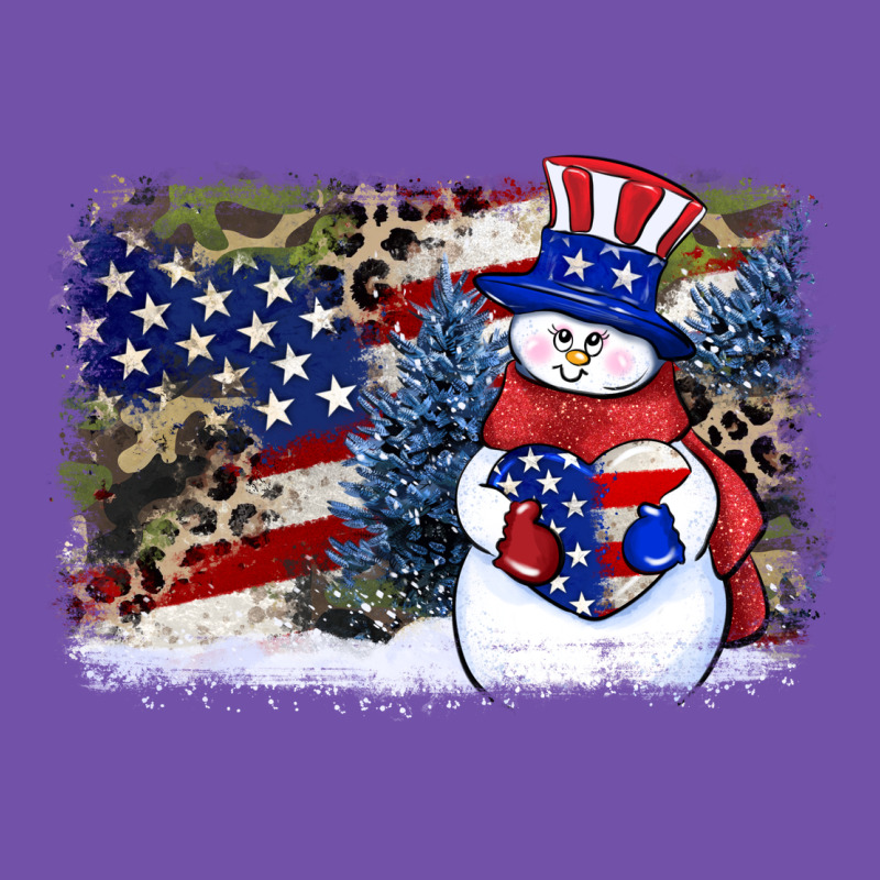 Patriotic Snowman Background 4th Of July Premium Sweatshirt by HowdyJamesFarm | Teevron