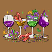 Mardi Gras Wine Glasses Vintage Tee | Teevron